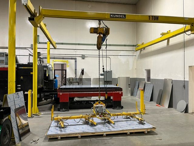 1125-Amada-LCG-3015-yellow-frame-with-crane-and-vacuum-lift